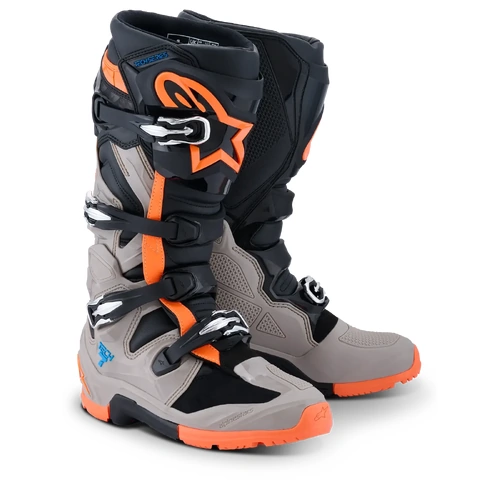 Alpinestars 2026 Tech 7 Enduro Boots - Black/Warm Grey/Fluro Orange - 14 - SKU:AS2010426156214