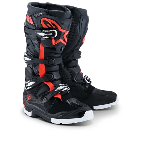 Alpinestars 2026 Tech 7 Enduro Drystar Boots - Black/Fluro Red/White