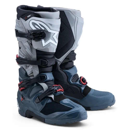 Alpinestars 2027 Tech 7 Drystar Enduro MY26 Boot - Dark Grey Mid Grey Bright Red