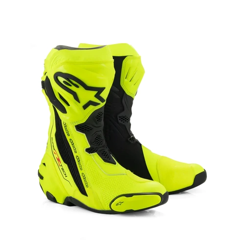 Alpinestars Supertech R Motorcycle Boots - Fluro Yellow/Black - 45 - SKU:AS2220021055145