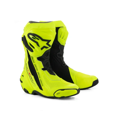 Alpinestars Supertech R V2 Vented Boot - Fluro Yellow/Black - 45 - SKU:AS2220121055145