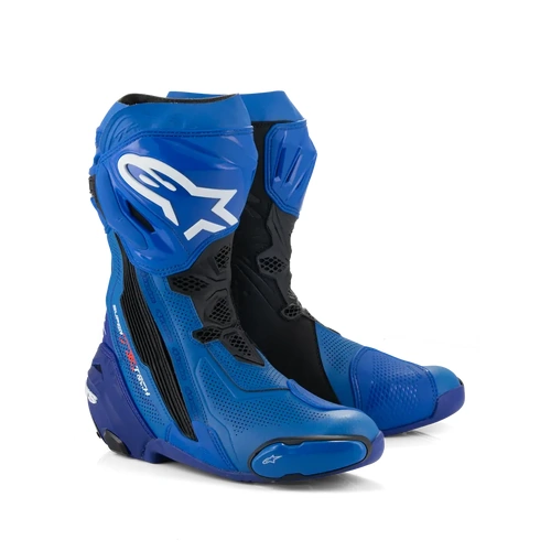 Alpinestars Supertech R Vented Motorcycle Boots - Blue/Black - 44 - SKU:AS2220121071344