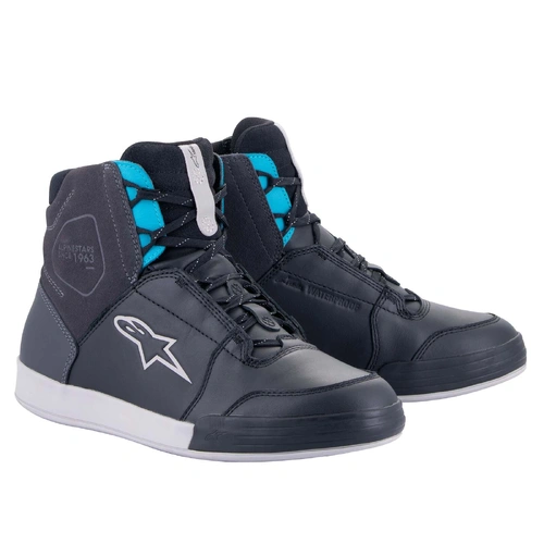 Alpinestars Chrome Drystar Womens Shoes - Black/Asphalt/Turquoise - 6 - SKU:AS2543223116106