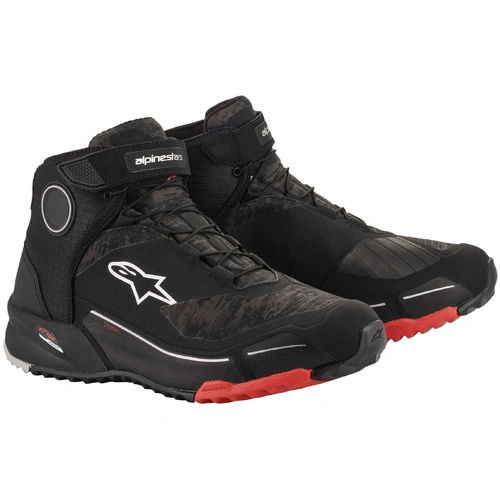 Alpinestars CR-X Drystar Riding Shoes - Black/Camo/Red  - 13 - SKU:AS2611820099313