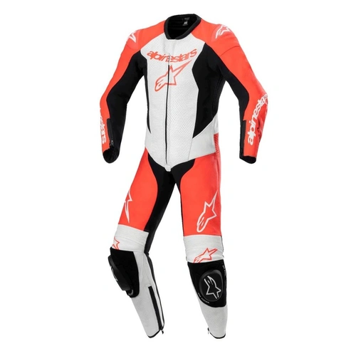 Alpinestars Youth GP Plus V2 1 Pce Leather Suit - Fluro Red/White/Black