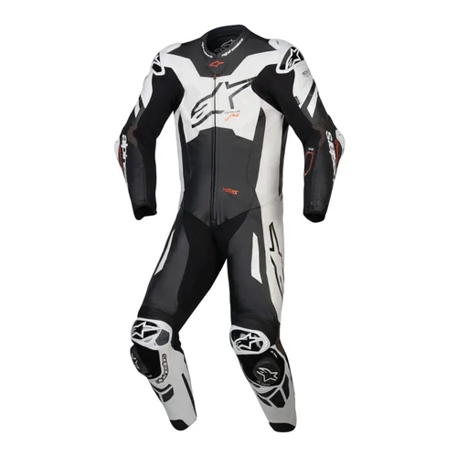 Alpinestars GP Plus V4 Sprint 1 Pce Leather Suit - Black White Red Fluro