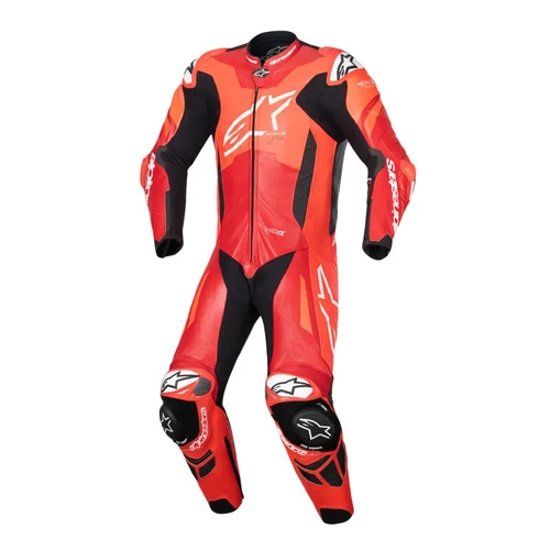 Alpinestars GP Plus V4 Sprint 1 Pce Leather Motorcycle Suit - Fluro Red/Mid Red/White