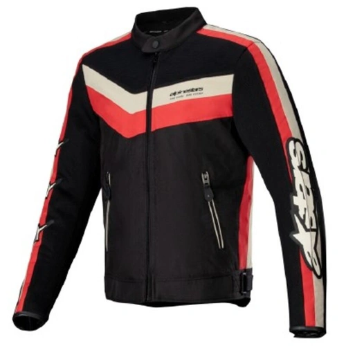 Alpinestars T Dyno Air Jacket - Black/Bright Red/Ecru - S - SKU:AS3301725148656