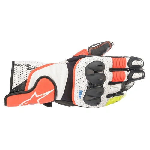 Alpinestars SP2 V3 White Black Yellow Red Gloves