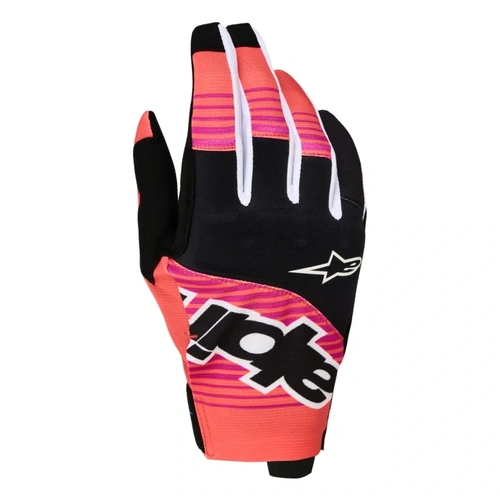 Alpinestars 2027 Techstar Gloves - Hot Coral Black Fuchsia