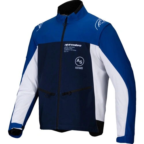 Alpinestars Lite-Dura Softshell Jacket - Navy/Bright Blue/White - 56 - SKU:AS3700225717456