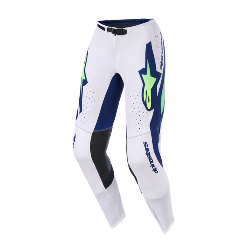 Alpinestars 2026 Supertech Vista Pants - Light Grey/Fluro Yellow/Blue - 28