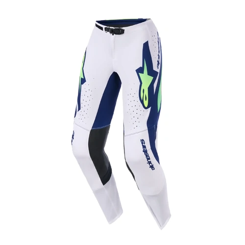 Alpinestars 2026 Supertech Vista MX Pants - Light Grey/Fluro Yellow/Blue - 32 - SKU:AS3722026957032