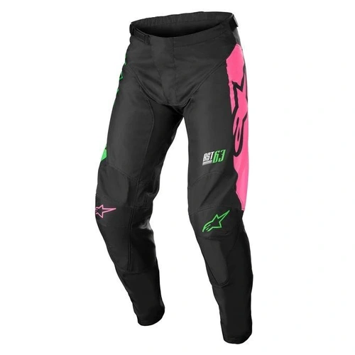 Alpinestars Racer Compass Black Green Pink Pants - Unisex - 36 - SKU:AS3722122166936