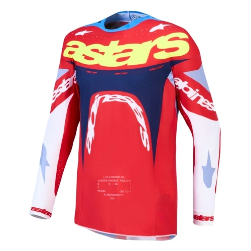 Alpinestars 2027 Supertech Dyna Jersey - Fire Red White Navy Blue
