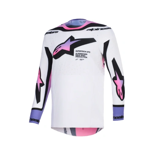 Alpinestars 2026 Supertech Pro Vista MX Jersey - White/Purple/Black