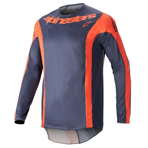 Alpinestars Techstar Arch Jersey - Night Navy/Hot Orange - XL - SKU:AS3761023714162