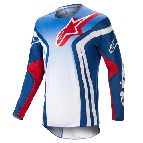 Alpinestars Racer Semi Jersey - Blue/Hot Orange - XL - SKU:AS3761523724162