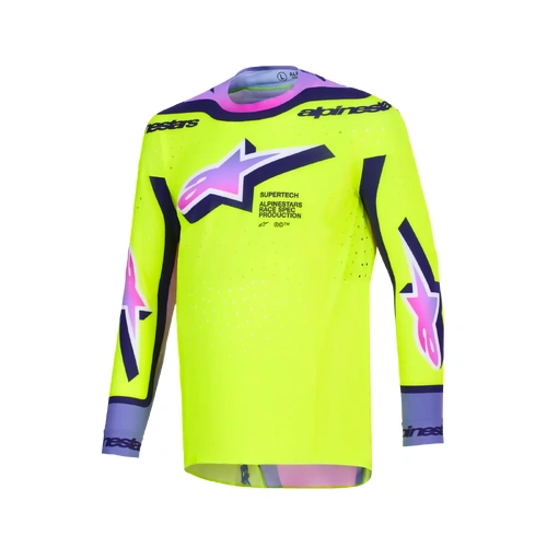 Alpinestars 2026 Supertech Vista MX Jersey - Yellow/Purple/Black - S - SKU:AS3762026059656