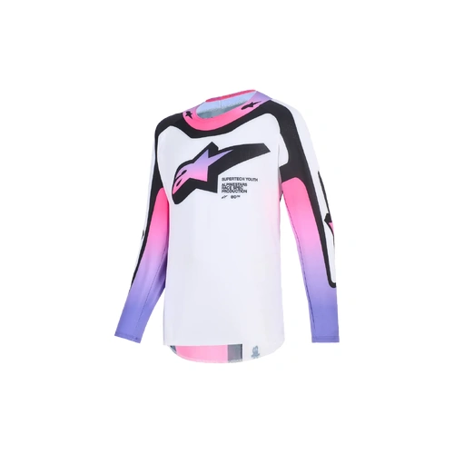 Alpinestars 2026 Youth Supertech Vista MX Jersey - White/Purple/Black