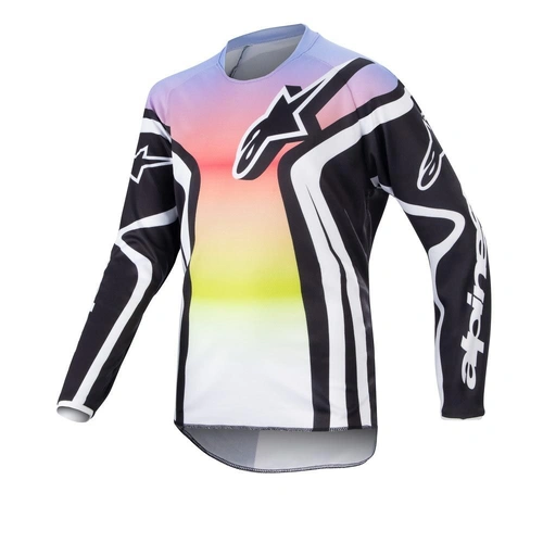 Alpinestars Youth Racer Semi Black Multi Jersey - SKU:AS3771523115262