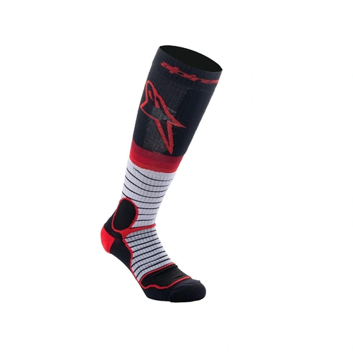 Alpinestars MX Pro Socks  - Black/Grey/Red - M - SKU:AS4701524121558