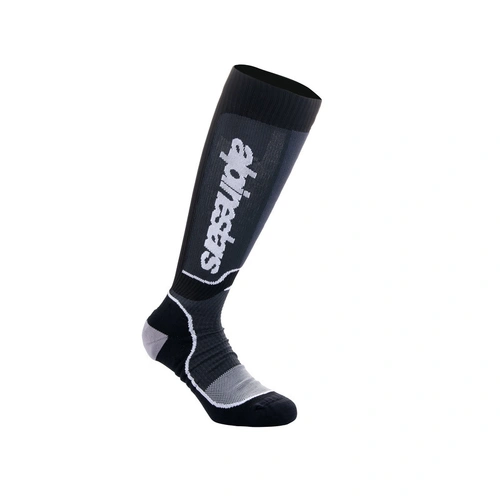 Alpinestars MX Plus Socks - Black/White - 6/9 - SKU:AS4702324001258