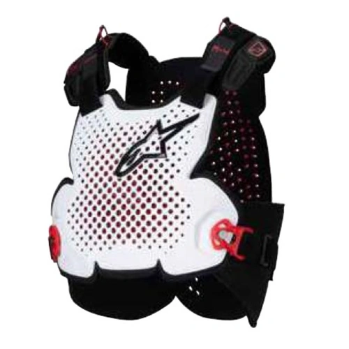 Alpinestars 2026 A4 Plasma Chest Protector - Black/Red/White - M/L - SKU:AS6500526013283