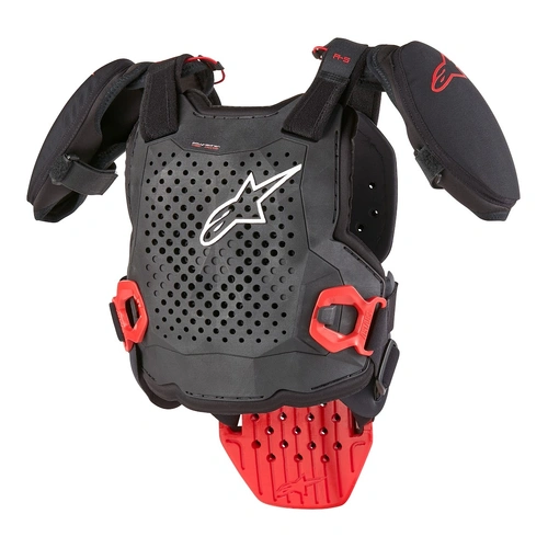 Alpinestars A-5 S Youth  Chest Protector  - Black/White/Red - S/M - SKU:AS6740224012382