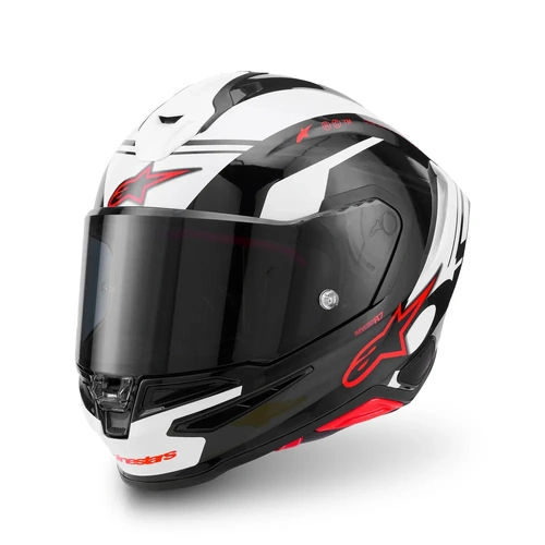 Alpinestars S-R7 Acore Helmet ECE06 - Black/White/Red Glossy