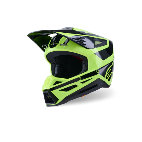 Alpinestars SM3 Heat Helmet - ECE 22.06 - Fluro Yellow/Black Glossy - 2XL - SKU:AS8300926501164