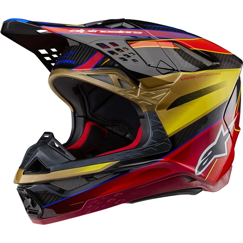 Alpinestars 2024 Supertech SM-10 Era Helmet - Ece 22.06 - Yellow/Gold/Red - S - SKU:AS8301123593856
