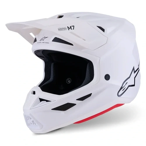 Alpinestars 2026 SM-7 Solid MX Helmet - White/Glossy