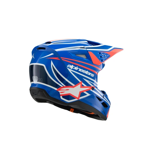 Alpinestars SM3 Wurx Youth Helmet - ECE06 - Blue/Red/White/Black Glossy