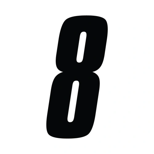 MCS 150MM EURO SX 8 BLACK NUMBER - SKU:B8E