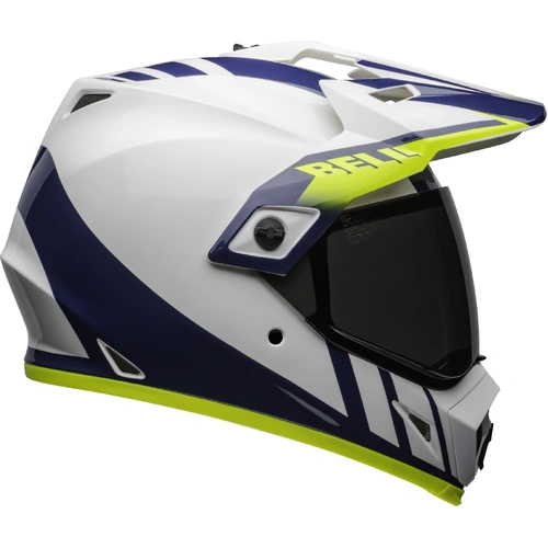 Bell MX-9 Adventure MIPS Dash Helmet - White/Blue/Yellow - S - SKU:BE7110325