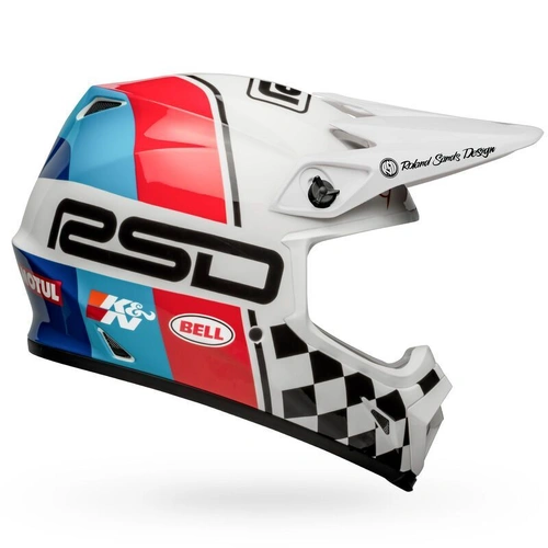 Bell MX-9 MIPS RSD Rally Helmet - Black/White - L - SKU:BE7144795
