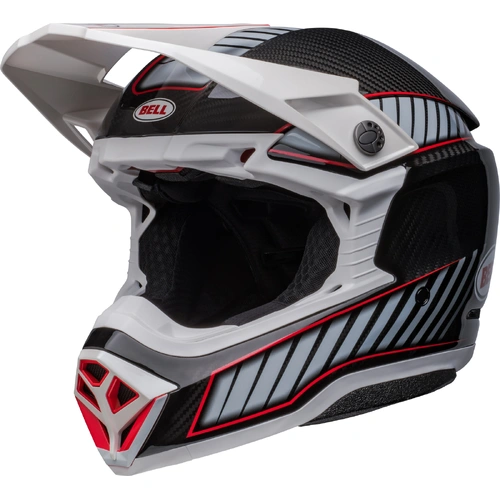 Bell Moto-10 Spherical Rhythm Helmet - White/Black - L - SKU:BE7156434
