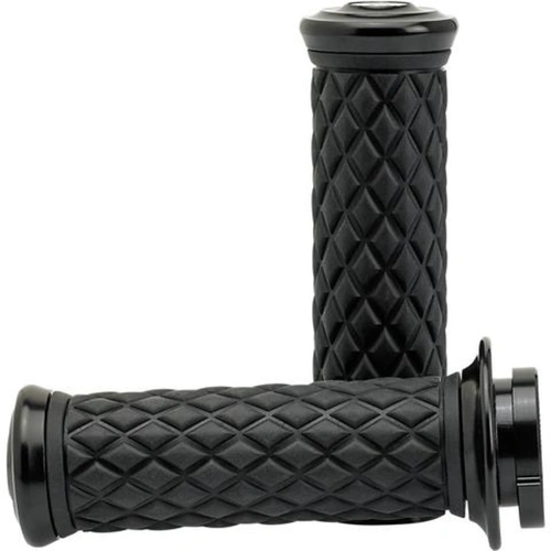 Biltwell Alumicore Grip Set (Throttle by Wire) - Black