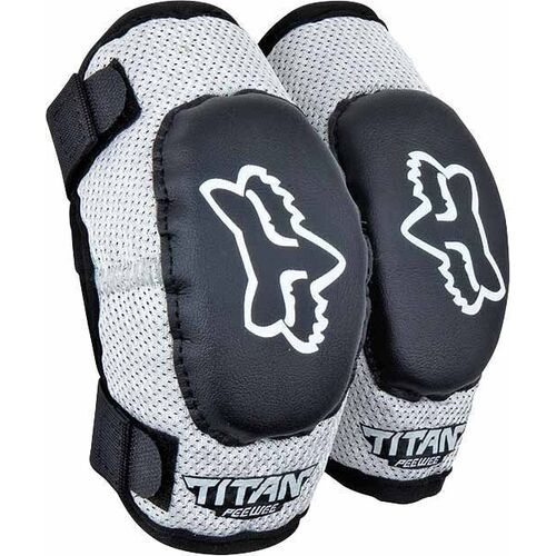 Fox 2022 Peewee Titan Youth Black Silver Elbow Guard