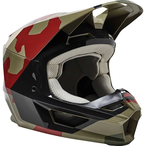 Fox V1 Bnkr ECE Helmet - Green/Camo