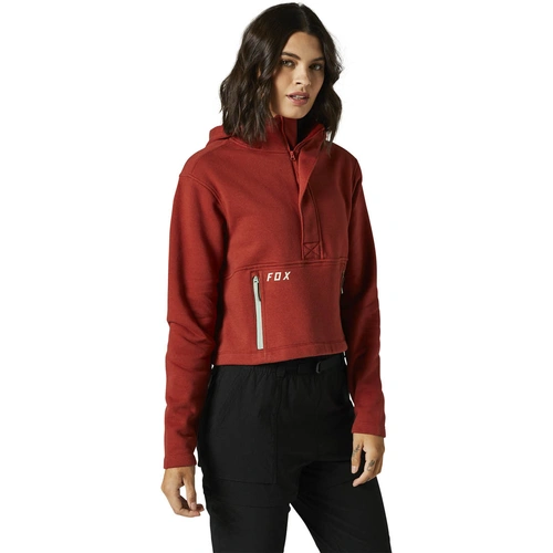 Fox Calibrated Dwr Womens Zip Fleece - Red Clay - L - SKU:FO29129348L