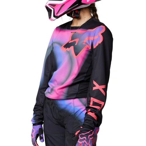 Fox Womens 180 Toxsyk Womens MX Jersey - Black/Pink - M - SKU:FO29759285M
