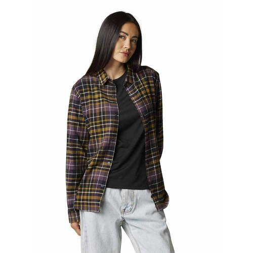 Fox Foxlover Stretch Womens Flannel - Purple - XS - SKU:FO30028053XS