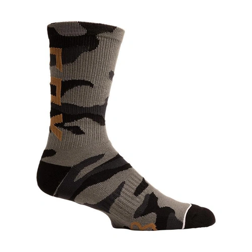 Fox Camo Cush Crew Sock - Black - L/XL - SKU:FO30620247LXL