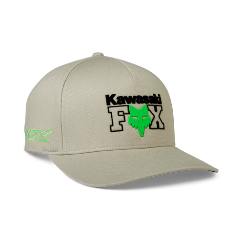 Fox X Kawi Flexfit Hat - Steel Grey - L/XL - SKU:FO30636172LXL