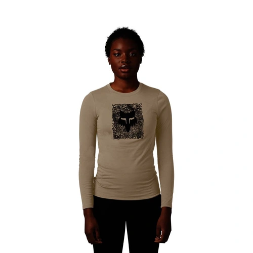 Fox Auxlry Womens Tech Tee Long Sleeve - Beige