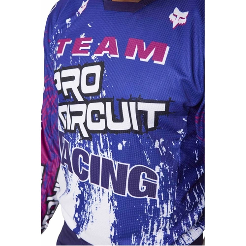 Fox 180 Pro Circuit Jersey - White Blue Purple - Small - SKU:FO30853059S
