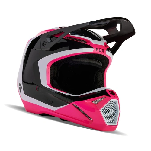 Fox 2024 V1 Nitro Helmet - Black/Pink - XS - SKU:FO31370285XS