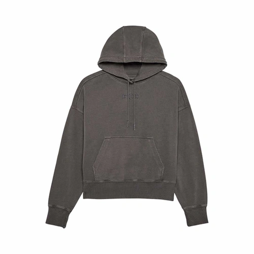 Fox Wordmark Oversized Womens Pullover Fleece Crew - Pewter - L - SKU:FO32830052L